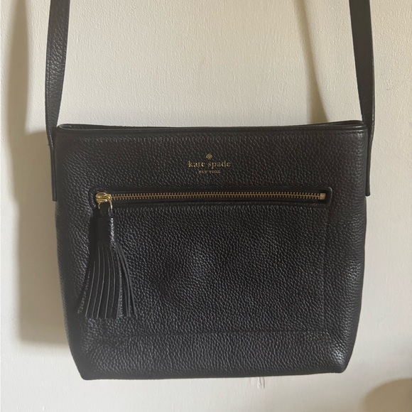 Kate Spade Black Pebbled Leather Crossbody Bag - Picture 1 of 8